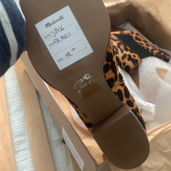 NWB Madewell regan ankle boot leopard calf hair - Picture 3 of 6